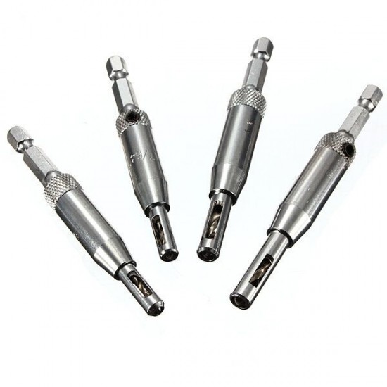 4pcs Self Centering Hinge Wood Drill Bits Set 5/64 7/64 9/64 11/64