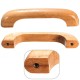 4pcs Varnish 96mm Wooden Cabinet Handle Pull Cupboard Drawer Pull Closet Door Hardware Handle