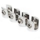 4pcs Zinc Alloy Small Glass Shelf Strong Support Clamps Brackets 6-8mm