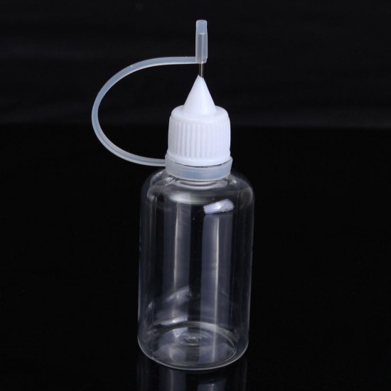 5-30ml PET Empty Plastic Squeezable Liquid Dropper Bottles Needle Tip Convenient