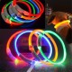 50CM Pet Dog Rechargeable USB Waterproof LED Flashing Light Band Collar