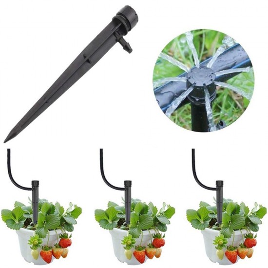 50Pcs 8 Holes Drip Emitters Perfect for 4mm / 7mm Tube Adjustable 360 Degree Water Flow Drip Irrigation System for Watering System