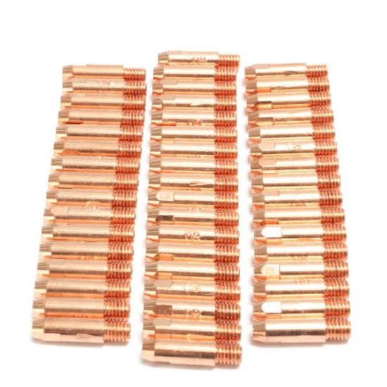 50Pcs Copper Contact Tip Holder 0.9x6mm For MB24 MIG MAG Welding Torch Copper