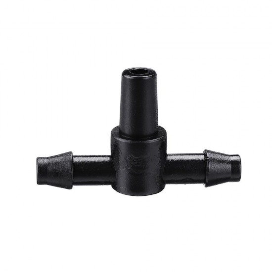 50Pcs Garden Hose Sprinkler Tee Connector Micro Drip Irrigation 4/7mm Pipe Barbed Connector Watering System Pipe Barbed Connection Part