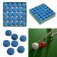 50Pcs Glue-on Pool Billiards Leather Blue Cue Tips Box Game Sport 9mm 10mm 13mm