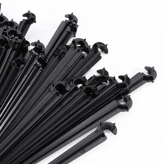 50Pcs Irrigation Drip Support Stakes 1/4 Inch Tubing Hose Holder for Vegetable Gardens or Flower Beds Water Flow Drip Irrigation System