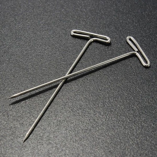 50pcs Stainless Steel T Pin DIY Modelling Brooch Badge Sewing Crafts 38mm Length