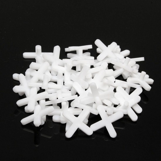 50pcs Wall Floor Tile Spacers Cross 4mm Tiling Ceramic Tilers Plumbers