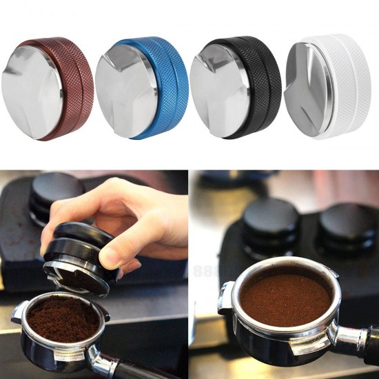 58mm Adjustable Palm Coffee Tamper Stainless Steel Three Angle Slopes Base 4 Colors