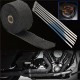 5M Black High Heat Insulation Fiber Glass Wrap Exhaust Header Pipe Tape