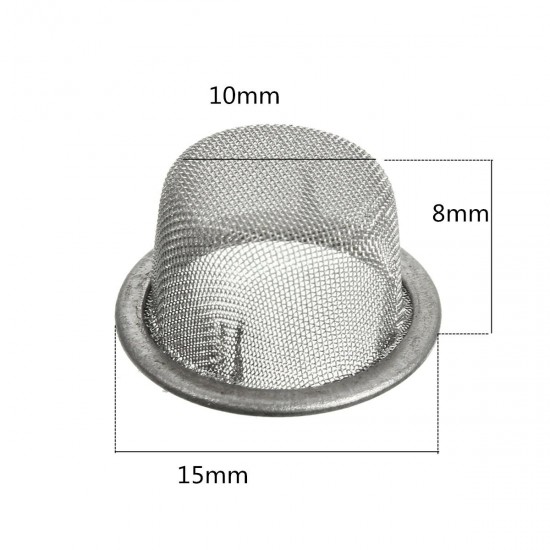 5Pcs 15mm Stainless Steel Metal Screen Mesh Filter for Crystal Tobacco Smoking Pipe