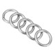 5Pcs 3x20mm 304 Stainless Steel Round O Ring Welded Marine Rigging Strapping Hardware