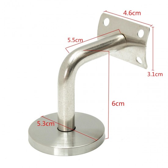 5pcs Stainless Steel Handrail Brackets Stair Guard Rail Wall Mount Brackets