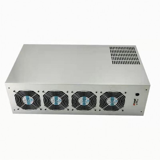 6 GPU 4U Rackmount Miner Mining Frame Mining Server Case with 10 FANS Rsiers Frame Rig