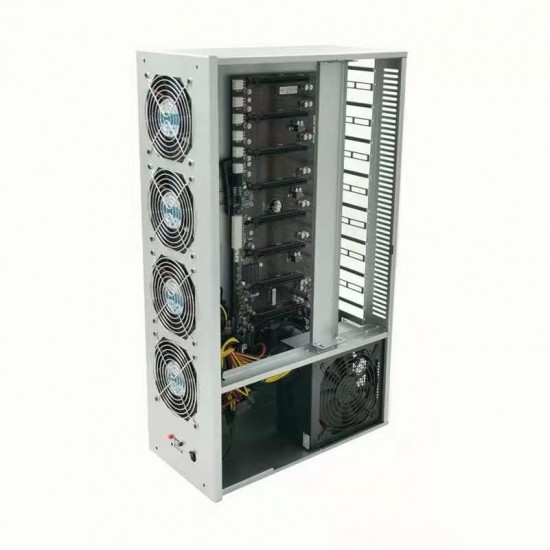 6 GPU 4U Rackmount Miner Mining Frame Mining Server Case with 10 FANS Rsiers Frame Rig