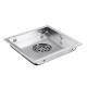 6 Inch Brushed Stainless Steel Insert Drain Wet Invisible Bathroom Square Shower Floor Grate Tile