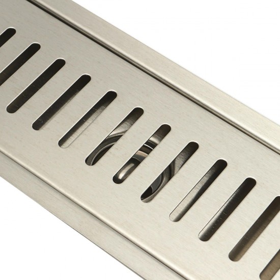 600mm Stainless Steel Drain Grate Brushed Insert Linear Bathroom Shower Floor Drain