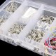 610Pcs Handmade Jewelry Tools Kits Head Pins Chains Findings Accessories Silver with Box