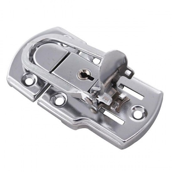 6401B 90×50mm Chrome Plated Drawbolt Closure Latch Case Latch Key Locking