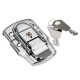 6405B 76×45mm Chrome Plated Drawbolt Closure Latch Case Latch Key Locking