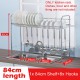 64/74/84/94CM Stainless Steel Kitchen Rack Dish Drain Shelf Drying Holder Over Sink