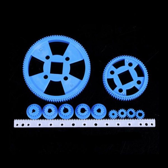 69pcs Plastic Gear Motor Gear DIY Gear Box Robot Model Single Double Layer Crown Gear Spindle Set