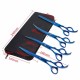 6Pcs Set PetT Dog Hair Cutting Plating Scissors Grooming set Curved Professional Hair Scissors Tool