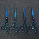 6Pcs Set PetT Dog Hair Cutting Plating Scissors Grooming set Curved Professional Hair Scissors Tool