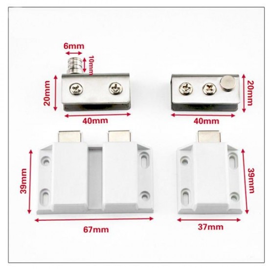 6Pcs Stainless Steel Clamp Pivot Hinge Set For 5-8mm Glass Door