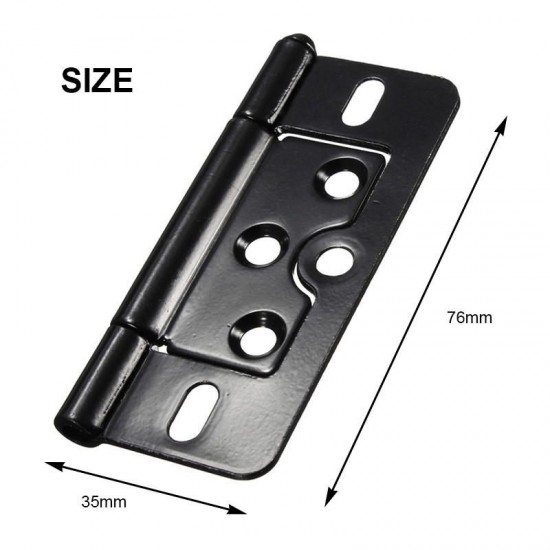 76x35mm Black Iron Door Injection Hinge Lash For Furniture Cabinet