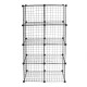 8-Cube Kitchen Storage Shelves Closet Organizer Stackable Rack Metal Grid Wire Home