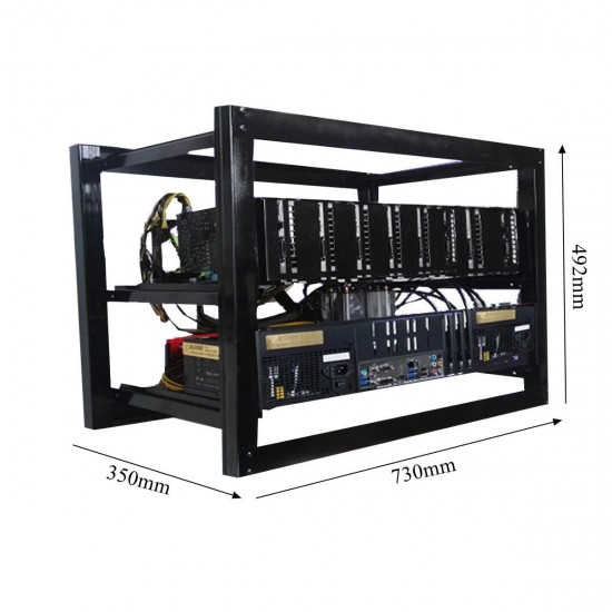 8 GPU Aluminum Open Air Mining Miner Rig Stackable Frame Case For ETH Ethereum