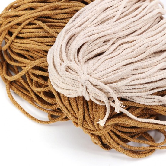 8 Strands Braided Wire Natural Cotton Flower Pot Holder Hanging Rope Twisted Cord DIY Macrame String