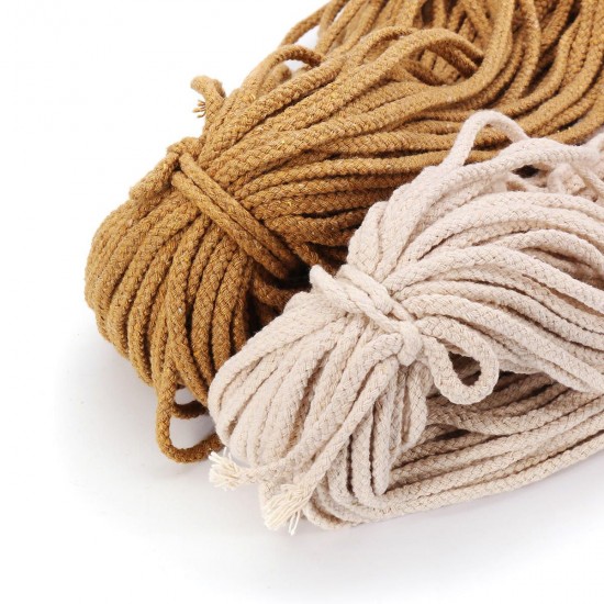 8 Strands Braided Wire Natural Cotton Flower Pot Holder Hanging Rope Twisted Cord DIY Macrame String