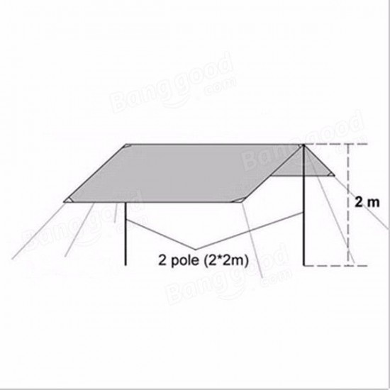 8Pcs Black Canopy Porch Tarp Cover Awning Tent Upright King Pole