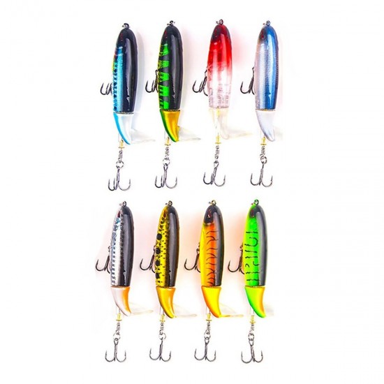 8Pcs Fishing Lure Plastics Fly Bait 3D Fish Eye Flat Rings Artificial Bait Fishing Flies