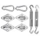 8Pcs Stainless Steel Shade Canopy Sun Sail Fixing Fittings Hardware Accessory