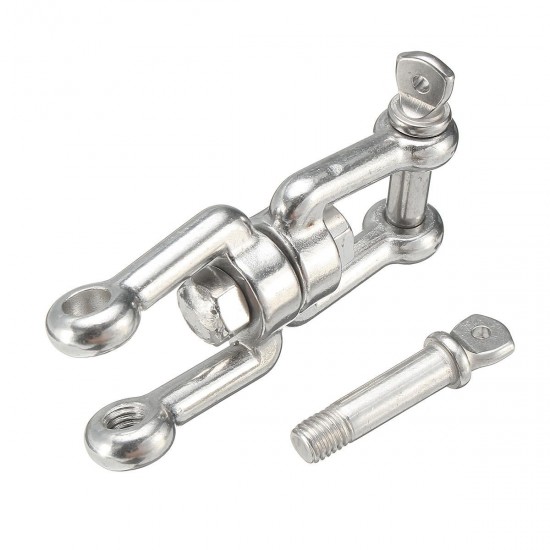 8mm Swivel Connector Shackle Hook 316 Stainless Steel for Boat Jaw Sea Anchor Chain