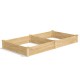 97x48.5x10 inch Garden Raised Wooden Bed Outdoor Garden Plant Flower Planter Pot Kit