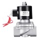 AC 220V Electric Solenoid Valve 2W20 Stainless Steel For Water Gas Air Oil