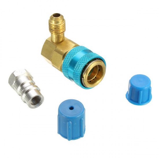 A/C Oil & Dye Injector+Low R12 R134A Quick Coupler Adapter Kit