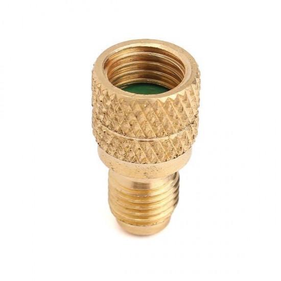 A/C R134a Brass Adapter Fitting 1/4 Inch Male To 1/2 Inch Female with Valve Core