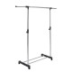 Adjustable Stainless Steel Rolling Rail Movement Cloth Storage Drying Rack Double Bar Hanger Garment