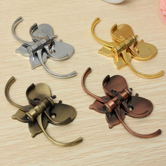 Alloy Butterfly Double Peg Door Wall Bathroom Hanger Hook