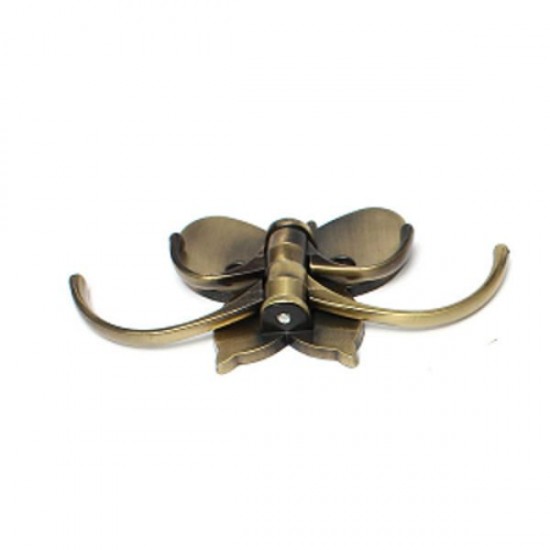 Alloy Butterfly Double Peg Door Wall Bathroom Hanger Hook