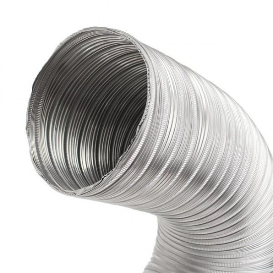 Aluminum Flexible 1M Length Exhaust Air Vent Pipe Duct 8 Sizes Diameter