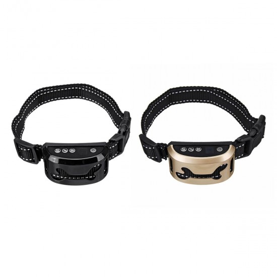 Anti Bark Control Collar 7 Gears Sensitivity Waterproof USB Rechargeable LCD
