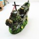 Aquarium Ornament Wreck Sailing Boats Sunk Ship Destroyer Fish Tank Cave Decor Model