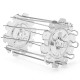 BBQ Steel Metal Roaster Rotisserie Skewers Needle Cage Oven Kebab Maker Grill