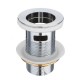 Bathroom Basin Waste Pop Up Push Button Sink Drain Strainer Slotted Wastes Brass Chrome Plug